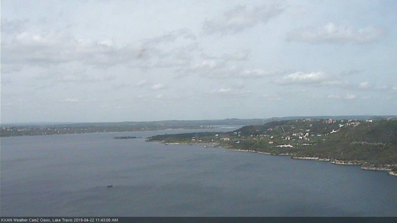 Lake Travis webcam, April 22, 2019 10:45 AM CT