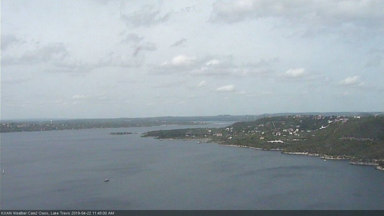 Lake Travis webcam, April 22, 2019 10:50 AM CT