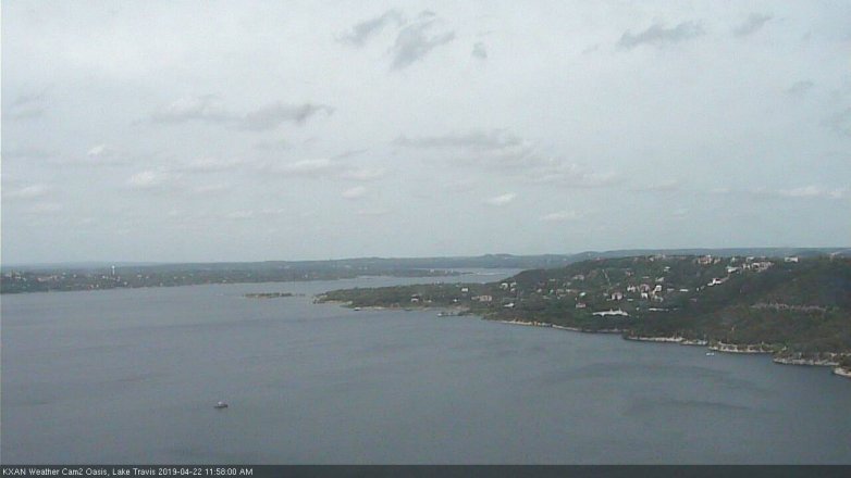 Lake Travis webcam, April 22, 2019 11:00 AM CT