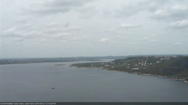 Lake Travis webcam, April 22, 2019 11:15 AM CT