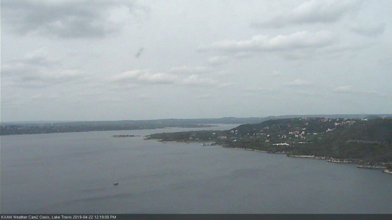 Lake Travis webcam, April 22, 2019 11:20 AM CT