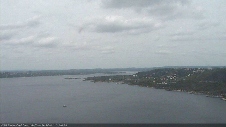 Lake Travis webcam, April 22, 2019 11:25 AM CT