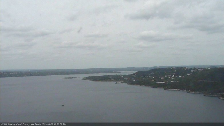 Lake Travis webcam, April 22, 2019 11:30 AM CT