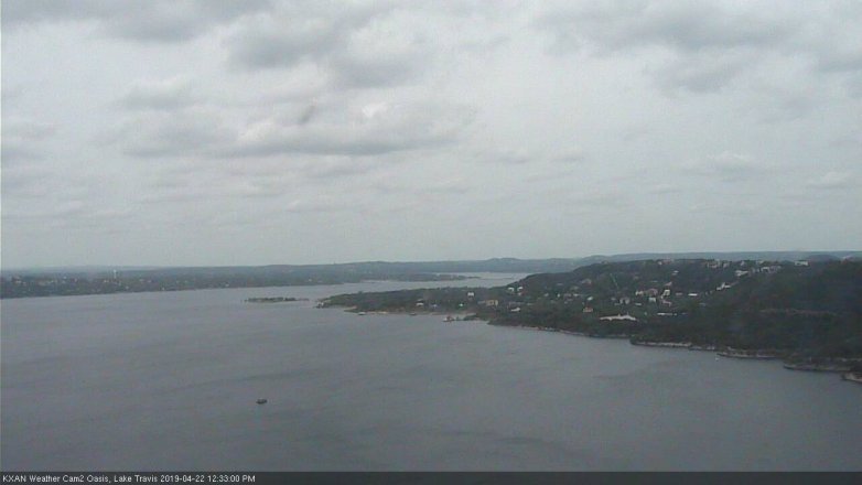 Lake Travis webcam, April 22, 2019 11:35 AM CT