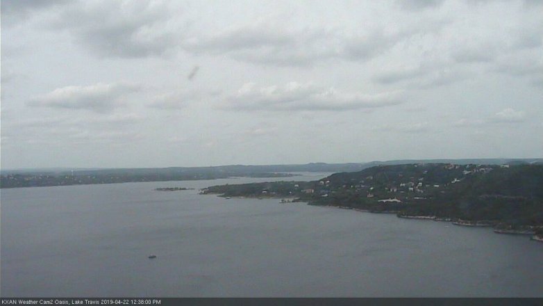 Lake Travis webcam, April 22, 2019 11:40 AM CT