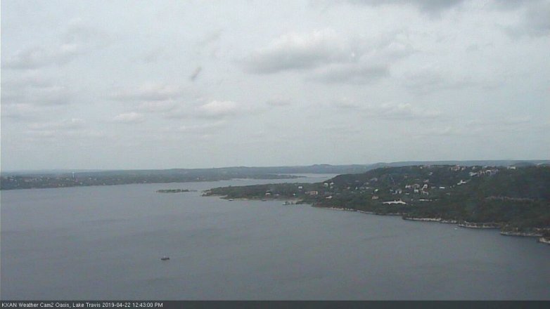 Lake Travis webcam, April 22, 2019 11:45 AM CT