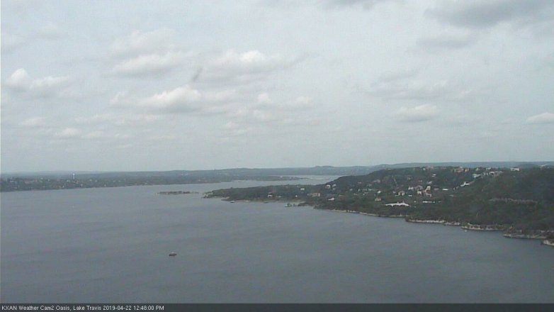 Lake Travis webcam, April 22, 2019 11:50 AM CT