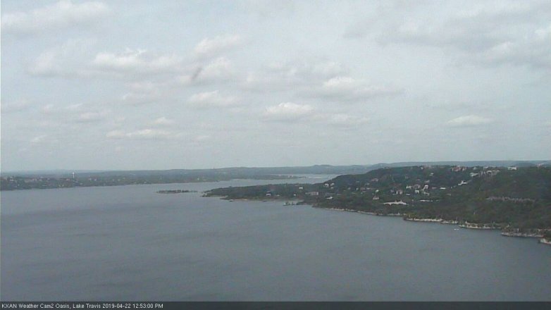 Lake Travis webcam, April 22, 2019 11:55 AM CT