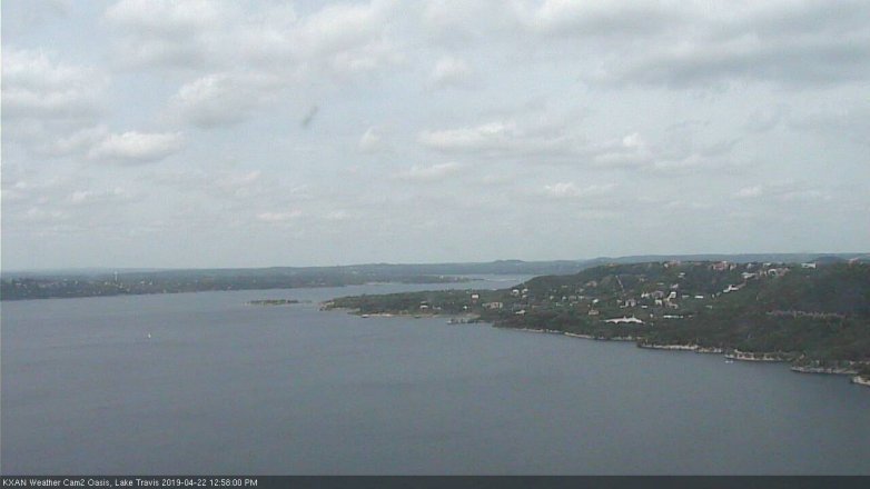 Lake Travis webcam, April 22, 2019 12:00 PM CT