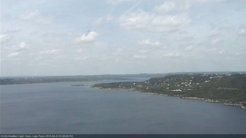 Lake Travis webcam, April 22, 2019 12:10 PM CT