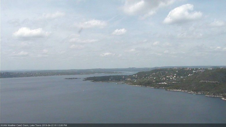 Lake Travis webcam, April 22, 2019 12:15 PM CT