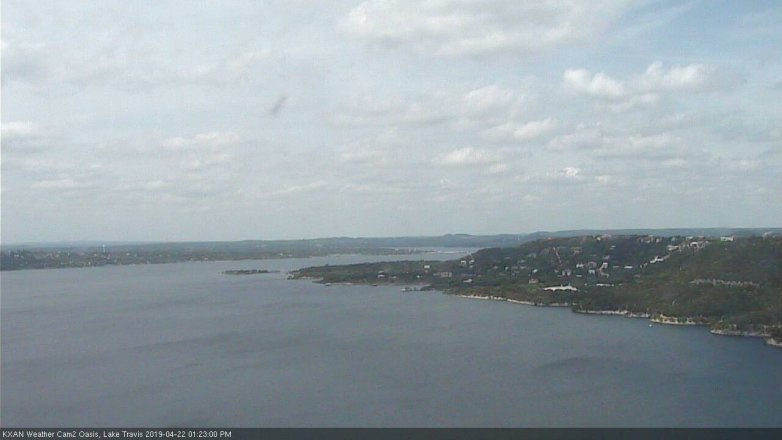Lake Travis webcam, April 22, 2019 12:25 PM CT