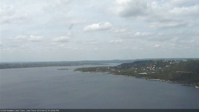 Lake Travis webcam, April 22, 2019 12:30 PM CT