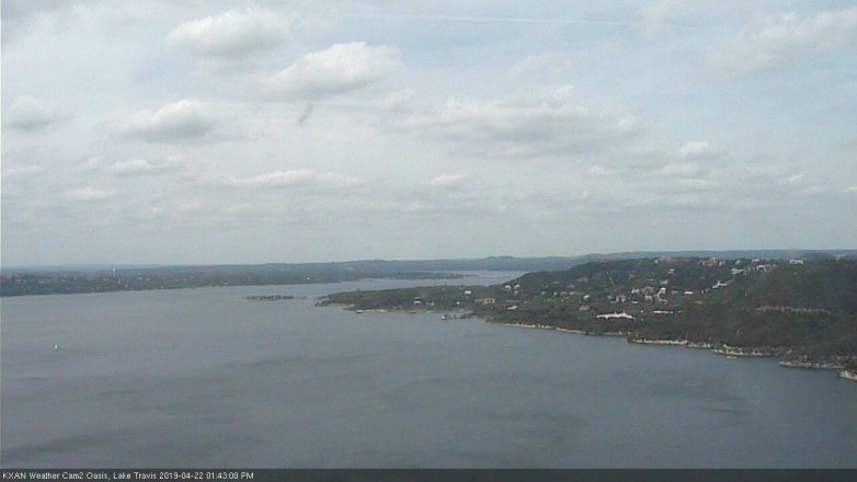 Lake Travis webcam, April 22, 2019 12:45 PM CT