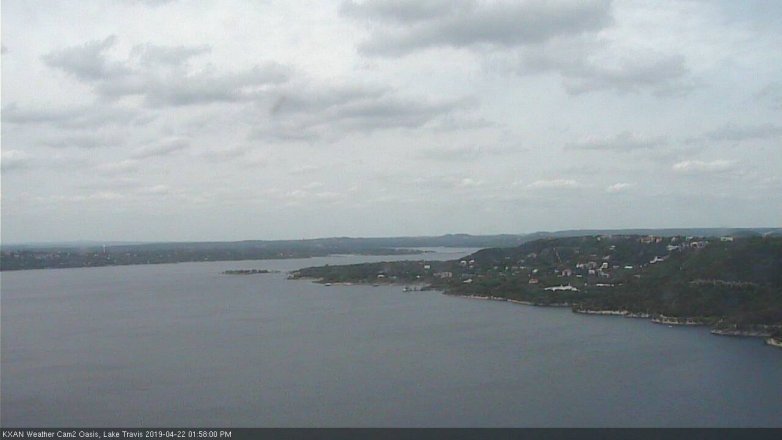 Lake Travis webcam, April 22, 2019 1:00 PM CT