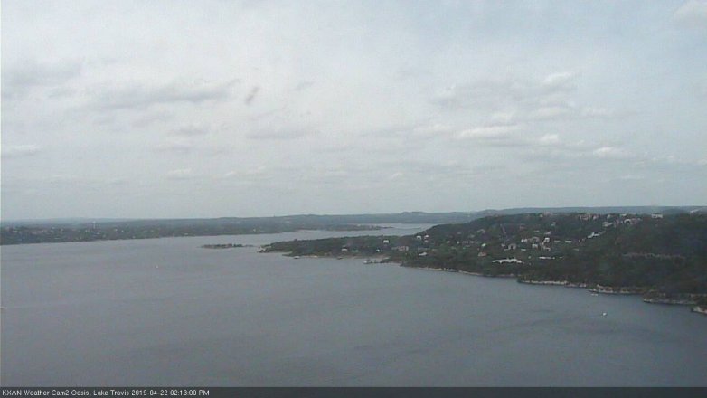 Lake Travis webcam, April 22, 2019 1:15 PM CT