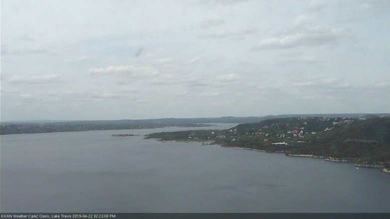 Lake Travis webcam, April 22, 2019 1:25 PM CT
