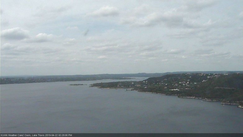 Lake Travis webcam, April 22, 2019 1:30 PM CT