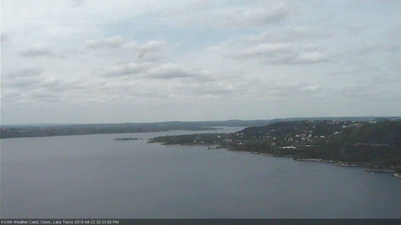 Lake Travis webcam, April 22, 2019 1:35 PM CT