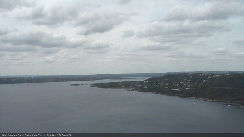 Lake Travis webcam, April 22, 2019 1:55 PM CT