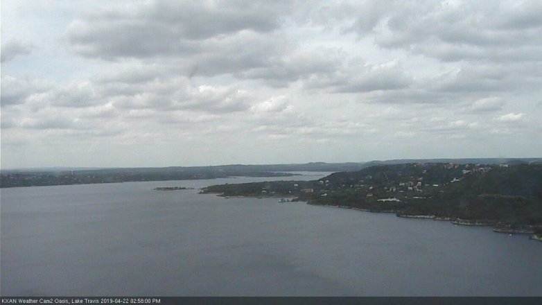 Lake Travis webcam, April 22, 2019 2:00 PM CT