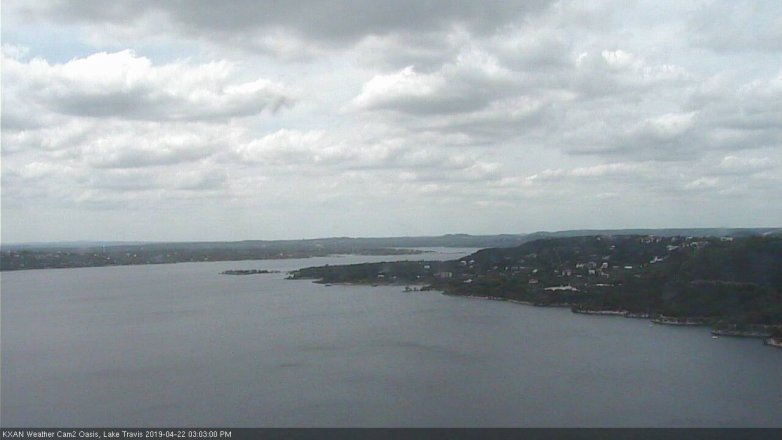 Lake Travis webcam, April 22, 2019 2:05 PM CT