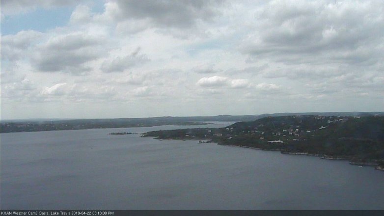 Lake Travis webcam, April 22, 2019 2:15 PM CT