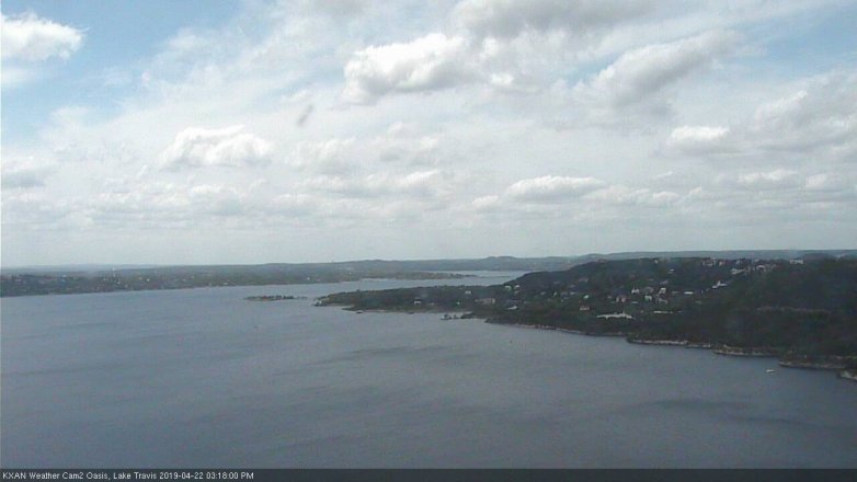 Lake Travis webcam, April 22, 2019 2:20 PM CT