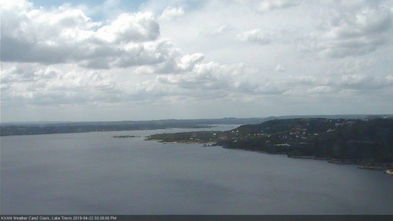 Lake Travis webcam, April 22, 2019 2:40 PM CT