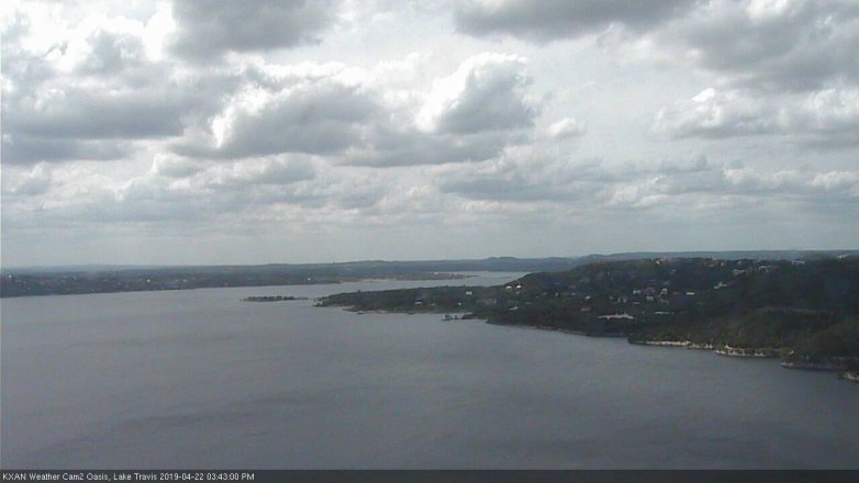 Lake Travis webcam, April 22, 2019 2:45 PM CT