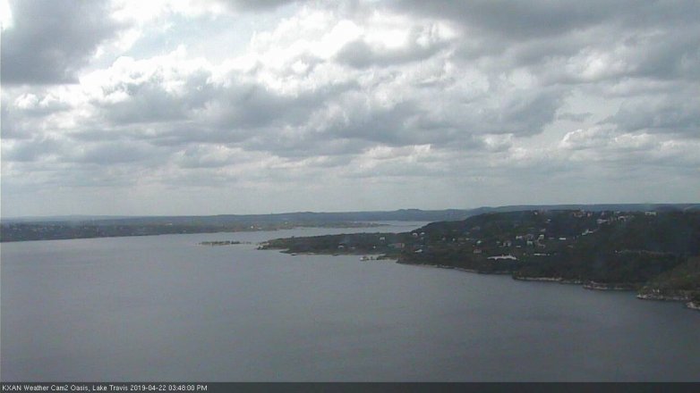 Lake Travis webcam, April 22, 2019 2:50 PM CT