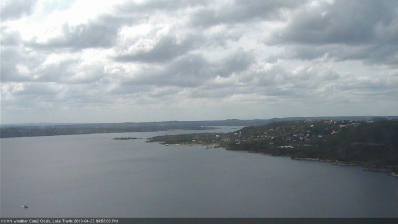 Lake Travis webcam, April 22, 2019 2:55 PM CT