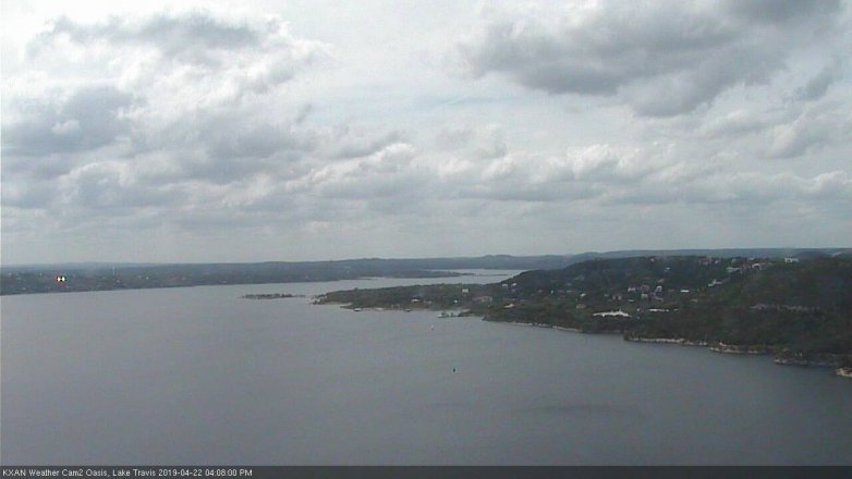 Lake Travis webcam, April 22, 2019 3:10 PM CT