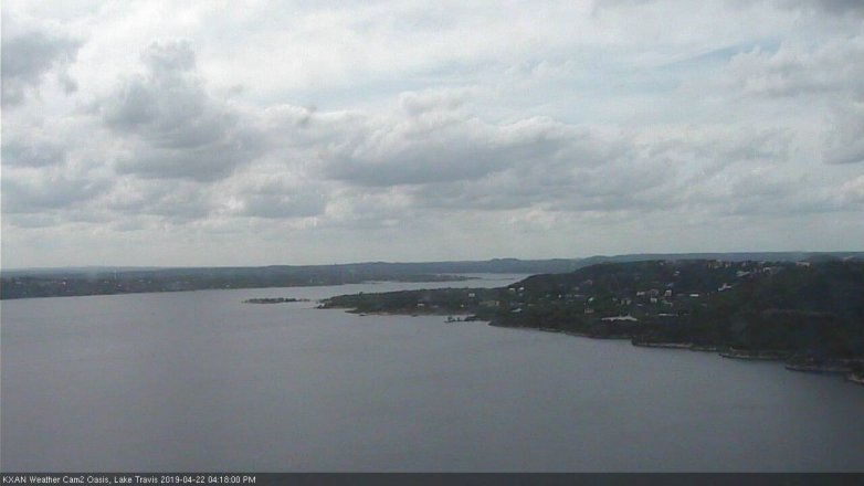 Lake Travis webcam, April 22, 2019 3:20 PM CT