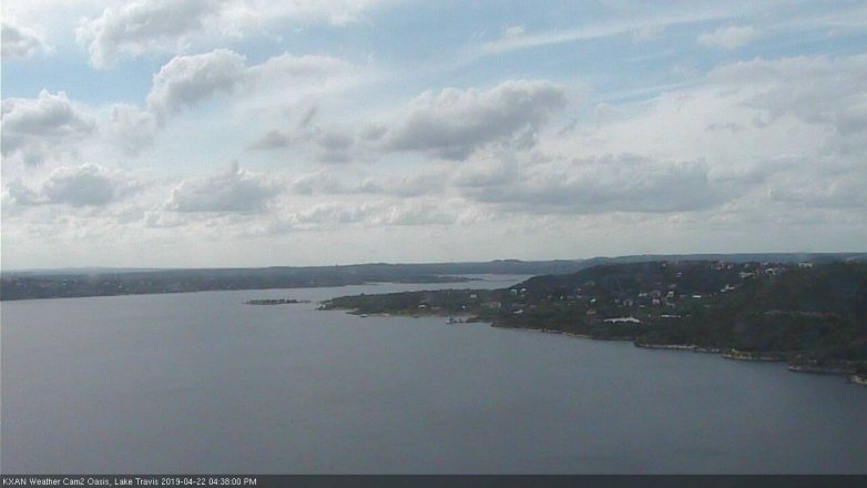 Lake Travis webcam, April 22, 2019 3:40 PM CT