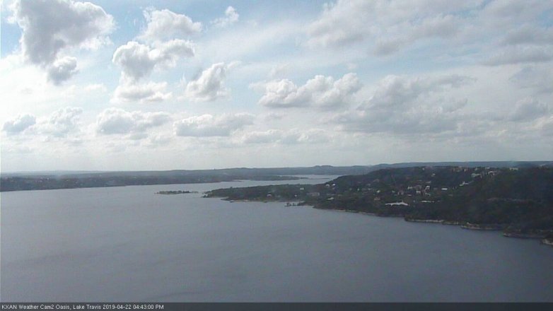 Lake Travis webcam, April 22, 2019 3:45 PM CT