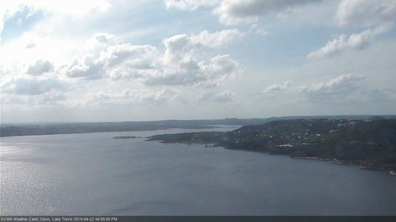 Lake Travis webcam, April 22, 2019 4:00 PM CT