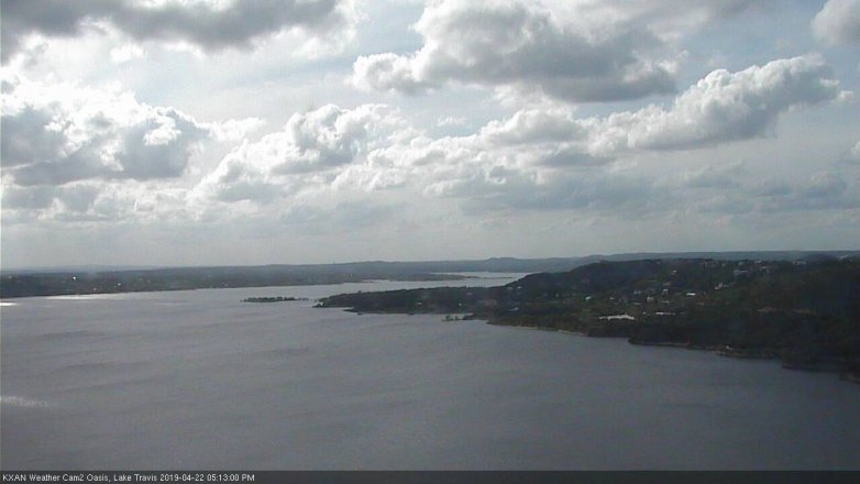 Lake Travis webcam, April 22, 2019 4:15 PM CT