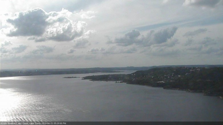 Lake Travis webcam, April 22, 2019 4:30 PM CT