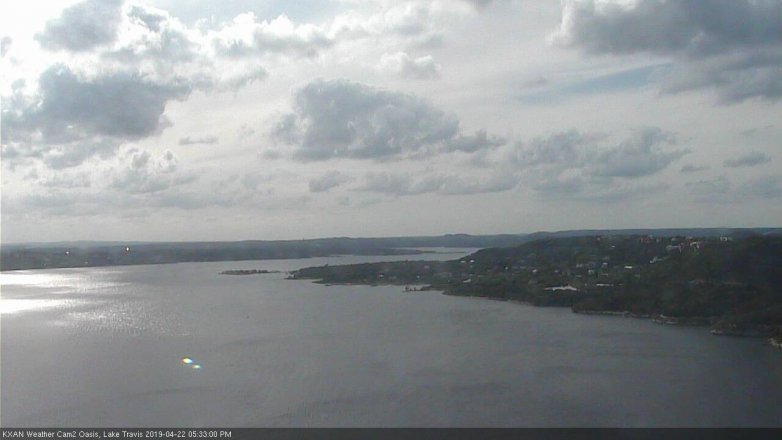 Lake Travis webcam, April 22, 2019 4:35 PM CT