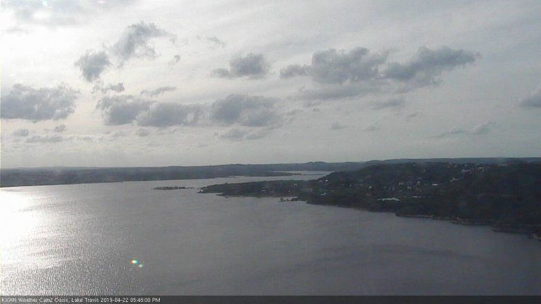 Lake Travis webcam, April 22, 2019 4:50 PM CT