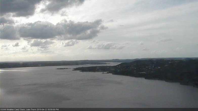 Lake Travis webcam, April 22, 2019 5:00 PM CT