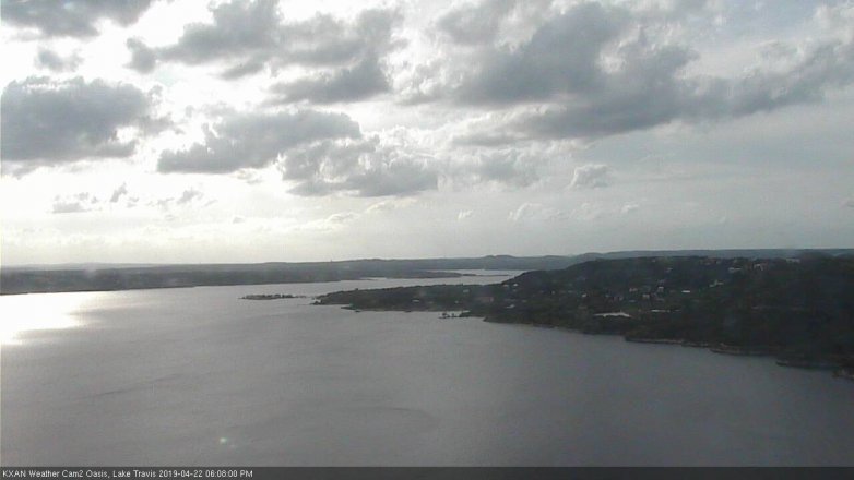 Lake Travis webcam, April 22, 2019 5:10 PM CT