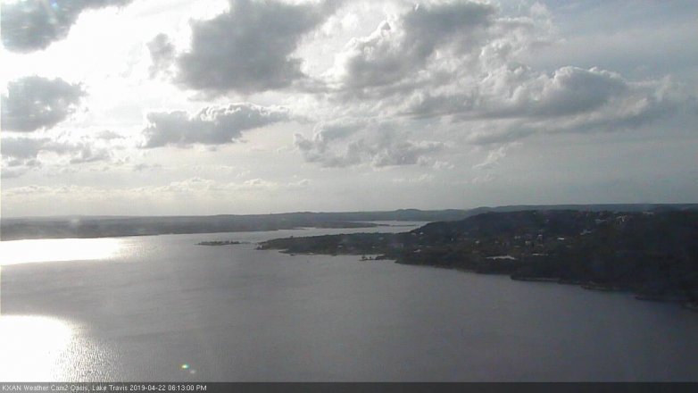 Lake Travis webcam, April 22, 2019 5:15 PM CT