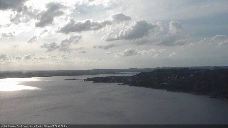 Lake Travis webcam, April 22, 2019 5:20 PM CT