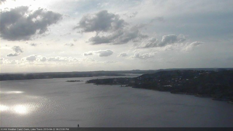 Lake Travis webcam, April 22, 2019 5:25 PM CT