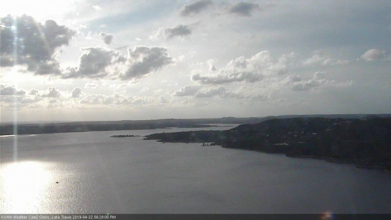 Lake Travis webcam, April 22, 2019 5:30 PM CT