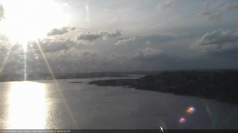 Lake Travis webcam, April 22, 2019 6:00 PM CT