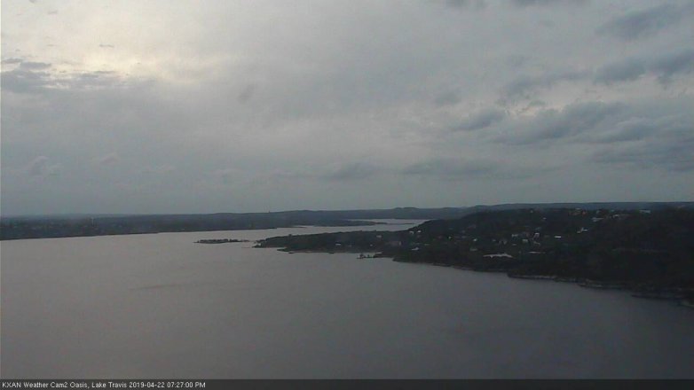 Lake Travis webcam, April 22, 2019 6:30 PM CT