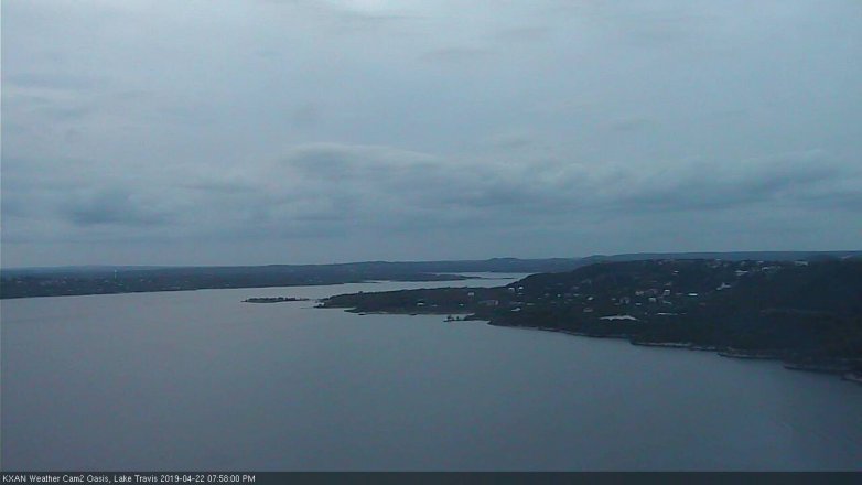Lake Travis webcam, April 22, 2019 7:00 PM CT